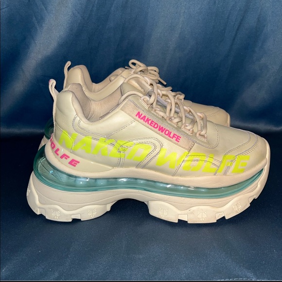 Naked Wolfe Fighter Cloud Sneakers Worn, size 38 US 8 in women’s